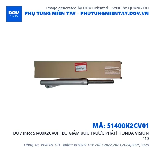 51400K2CV01 | BỘ GIẢM XÓC TRƯỚC PHẢI | HONDA VISION 110 — 51400K2CV01