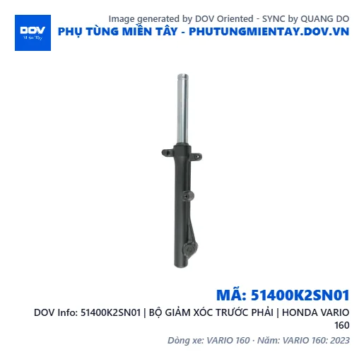 51400K2SN01 | BỘ GIẢM XÓC TRƯỚC PHẢI | HONDA VARIO 160 — 51400K2SN01