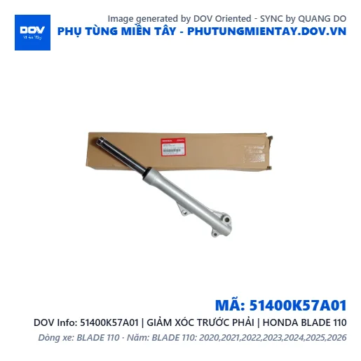 51400K57A01 | GIẢM XÓC TRƯỚC PHẢI | HONDA BLADE 110 — 51400K57A01
