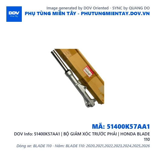 51400K57AA1 | BỘ GIẢM XÓC TRƯỚC PHẢI | HONDA BLADE 110 — 51400K57AA1