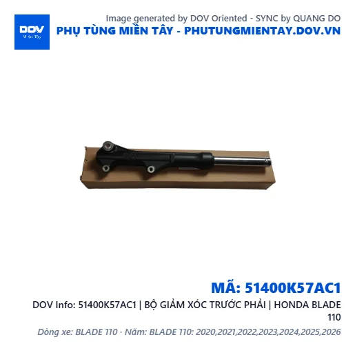 51400K57AC1 | BỘ GIẢM XÓC TRƯỚC PHẢI | HONDA BLADE 110 — 51400K57AC1