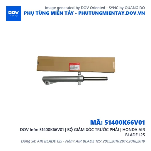 51400K66V01 | BỘ GIẢM XÓC TRƯỚC PHẢI | HONDA AIR BLADE 125 — 51400K66V01