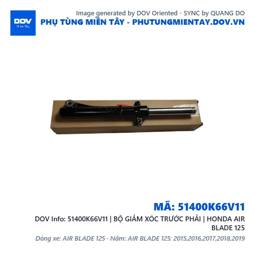 51400K66V11 | BỘ GIẢM XÓC TRƯỚC PHẢI | HONDA AIR BLADE 125 — 51400K66V11