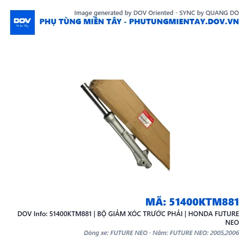 51400KTM881 | BỘ GIẢM XÓC TRƯỚC PHẢI | HONDA FUTURE NEO — 51400KTM881