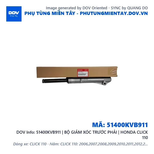 51400KVB911 | BỘ GIẢM XÓC TRƯỚC PHẢI | HONDA CLICK 110 — 51400KVB911