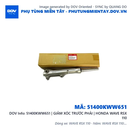 51400KWW651 | GIẢM XÓC TRƯỚC PHẢI | HONDA WAVE RSX 110 — 51400KWW651