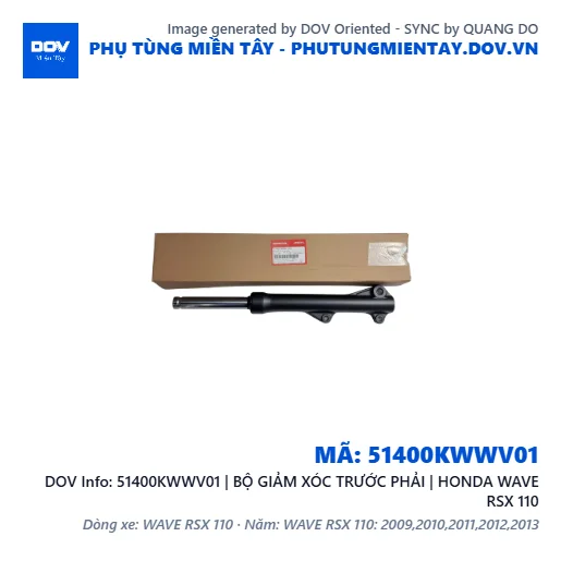 51400KWWV01 | BỘ GIẢM XÓC TRƯỚC PHẢI | HONDA WAVE RSX 110 — 51400KWWV01