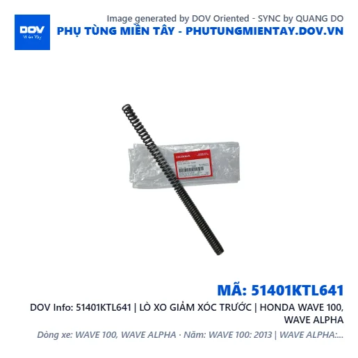 51401KTL641 | LÒ XO GIẢM XÓC TRƯỚC | HONDA WAVE 100, WAVE ALPHA — 51401KTL641