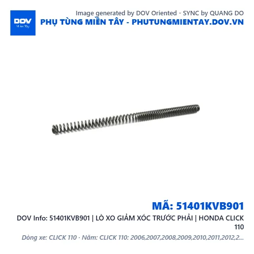 51401KVB901 | LÒ XO GIẢM XÓC TRƯỚC PHẢI | HONDA CLICK 110 — 51401KVB901