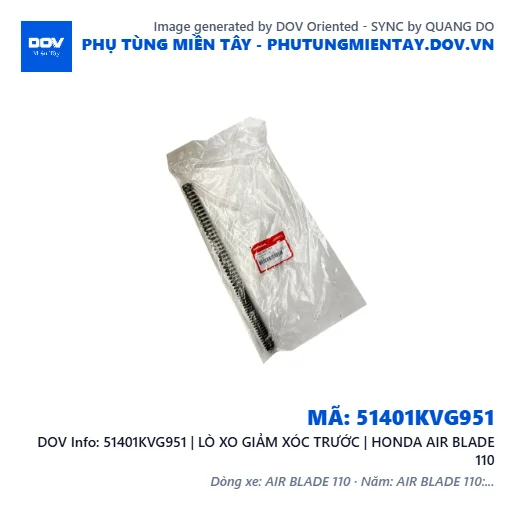 51401KVG951 | LÒ XO GIẢM XÓC TRƯỚC | HONDA AIR BLADE 110 — 51401KVG951