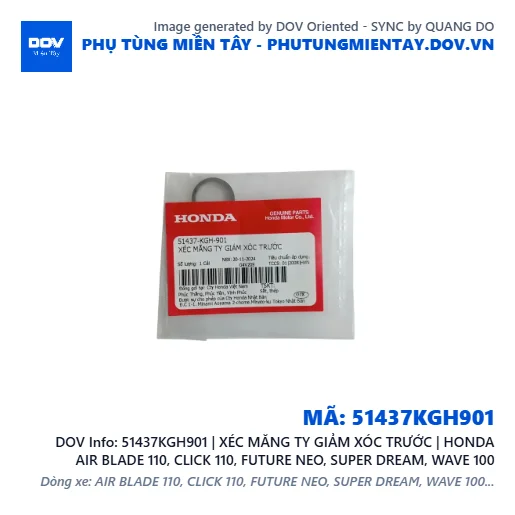 51437KGH901 | XÉC MĂNG TY GIẢM XÓC TRƯỚC | HONDA AIR BLADE 110, CLICK 110, FUTURE NEO, SUPER DREAM, WAVE 100 — 51437KGH901