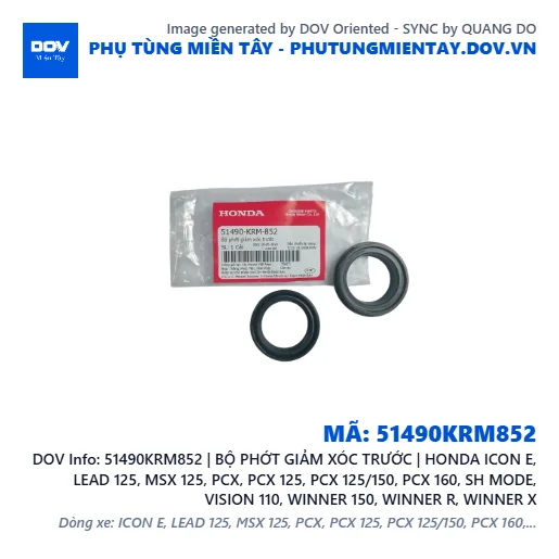 51490KRM852 | BỘ PHỚT GIẢM XÓC TRƯỚC | HONDA ICON E, LEAD 125, MSX 125, PCX, PCX 125, PCX 125/150, PCX 160, SH MODE, VISION 110, WINNER 150, WINNER R, WINNER X — 51490KRM852