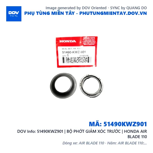 51490KWZ901 | BỘ PHỚT GIẢM XÓC TRƯỚC | HONDA AIR BLADE 110 — 51490KWZ901