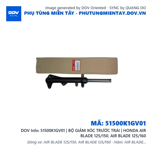 51500K1GV01 | BỘ GIẢM XÓC TRƯỚC TRÁI | HONDA AIR BLADE 125/150, AIR BLADE 125/160 — 51500K1GV01