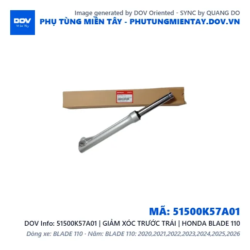 51500K57A01 | GIẢM XÓC TRƯỚC TRÁI | HONDA BLADE 110 — 51500K57A01