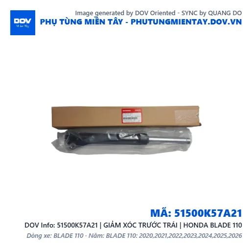 51500K57A21 | GIẢM XÓC TRƯỚC TRÁI | HONDA BLADE 110 — 51500K57A21