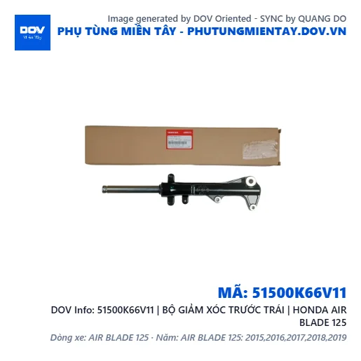 51500K66V11 | BỘ GIẢM XÓC TRƯỚC TRÁI | HONDA AIR BLADE 125 — 51500K66V11