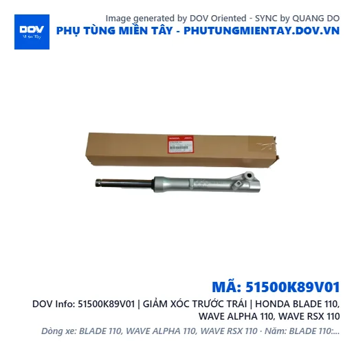 51500K89V01 | GIẢM XÓC TRƯỚC TRÁI | HONDA BLADE 110, WAVE ALPHA 110, WAVE RSX 110 — 51500K89V01