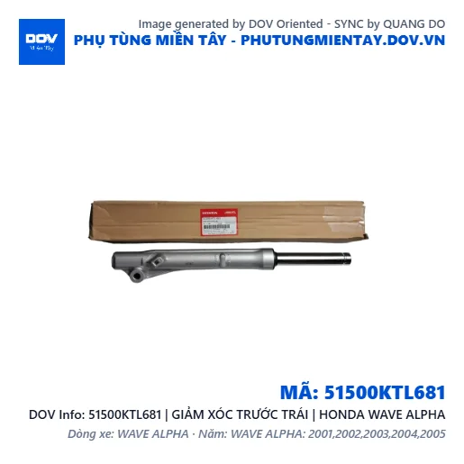 51500KTL681 | GIẢM XÓC TRƯỚC TRÁI | HONDA WAVE ALPHA — 51500KTL681