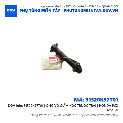 51520K97T01 | ỐNG VỎ GIẢM XÓC TRƯỚC TRÁI | HONDA PCX 125/150 — 51520K97T01