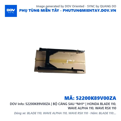 52200K89V00ZA | BỘ CÀNG SAU *NH1* | HONDA BLADE 110, WAVE ALPHA 110, WAVE RSX 110 — 52200K89V00ZA