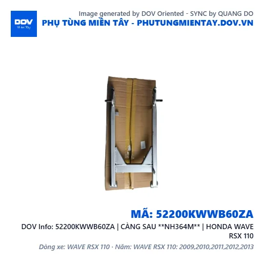 52200KWWB60ZA | CÀNG SAU **NH364M** | HONDA WAVE RSX 110 — 52200KWWB60ZA