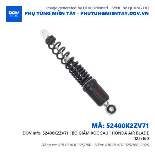 52400K2ZV71 | BỘ GIẢM XÓC SAU | HONDA AIR BLADE 125/160 — 52400K2ZV71