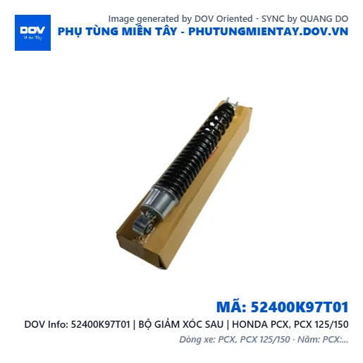 52400K97T01 | BỘ GIẢM XÓC SAU | HONDA PCX, PCX 125/150 — 52400K97T01
