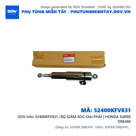 52400KFV831 | BỘ GIẢM XÓC SAU PHẢI | HONDA SUPER DREAM — 52400KFV831