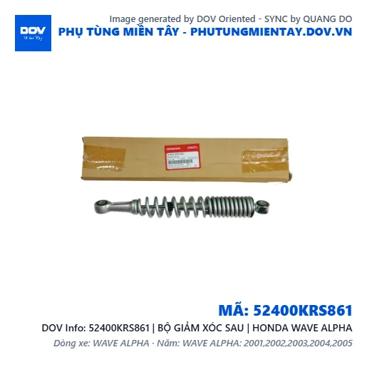 52400KRS861 | BỘ GIẢM XÓC SAU | HONDA WAVE ALPHA — 52400KRS861