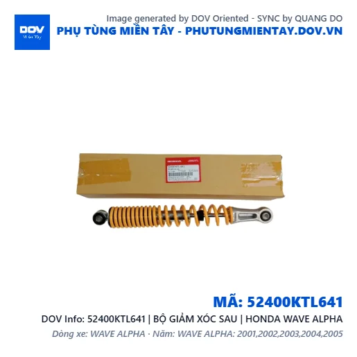 52400KTL641 | BỘ GIẢM XÓC SAU | HONDA WAVE ALPHA — 52400KTL641