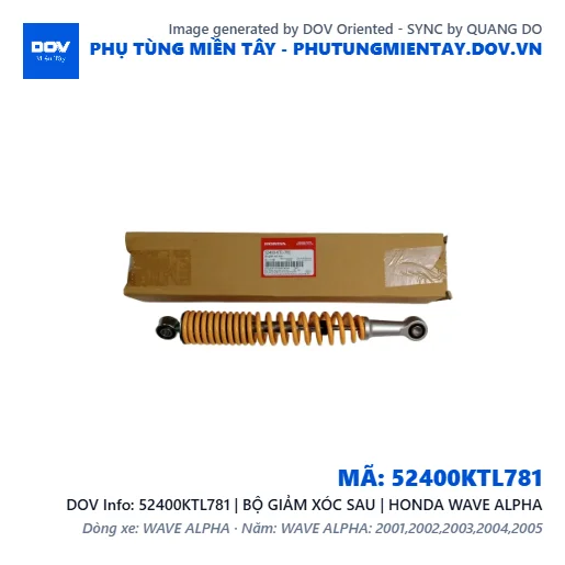 52400KTL781 | BỘ GIẢM XÓC SAU | HONDA WAVE ALPHA — 52400KTL781