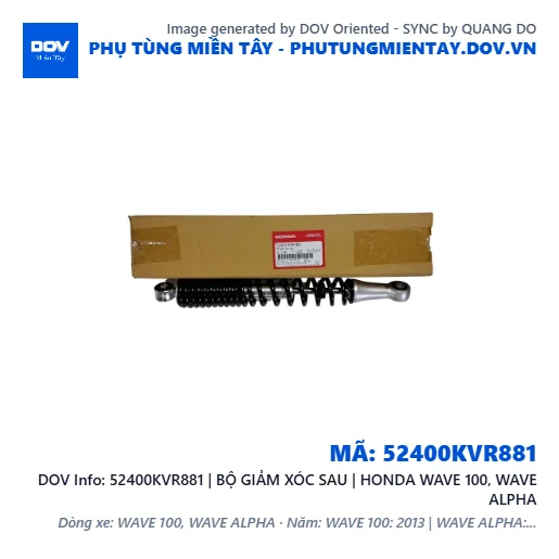 52400KVR881 | BỘ GIẢM XÓC SAU | HONDA WAVE 100, WAVE ALPHA — 52400KVR881