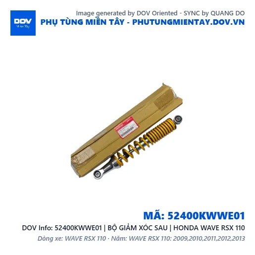 52400KWWE01 | BỘ GIẢM XÓC SAU | HONDA WAVE RSX 110 — 52400KWWE01
