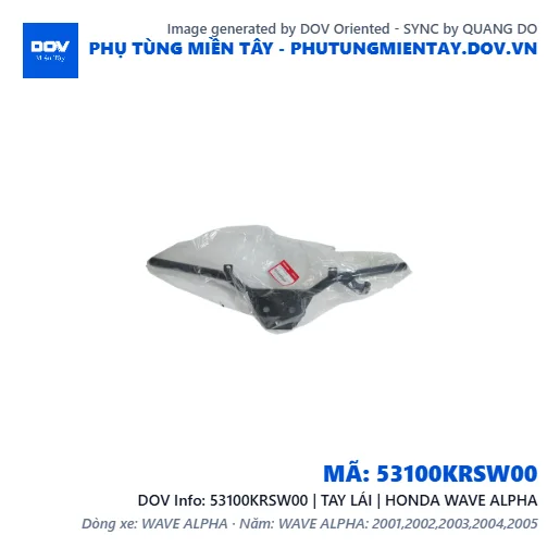 53100KRSW00 | TAY LÁI | HONDA WAVE ALPHA — 53100KRSW00