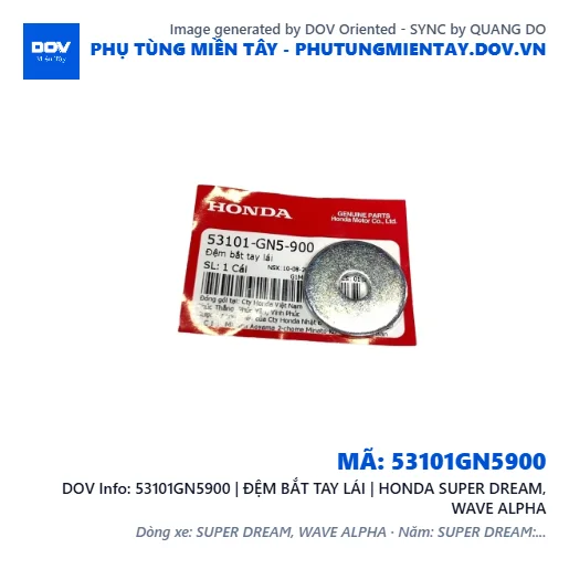 53101GN5900 | ĐỆM BẮT TAY LÁI | HONDA SUPER DREAM, WAVE ALPHA — 53101GN5900