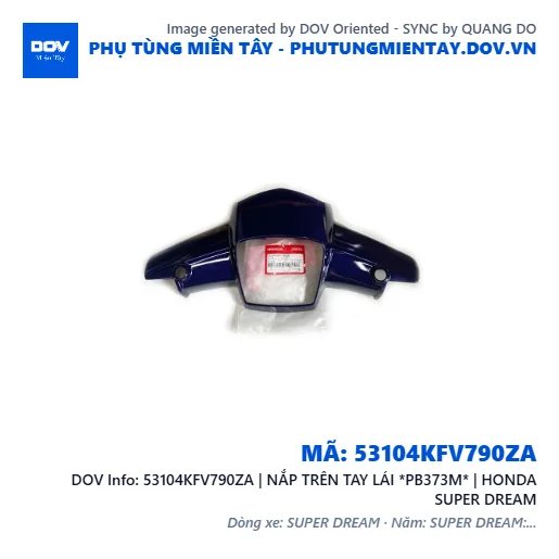 53104KFV790ZA | NẮP TRÊN TAY LÁI *PB373M* | HONDA SUPER DREAM — 53104KFV790ZA