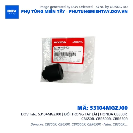 53104MGZJ00 | ĐỐI TRỌNG TAY LÁI | HONDA CB300R, CB650R, CBR500R, CBR650R — 53104MGZJ00
