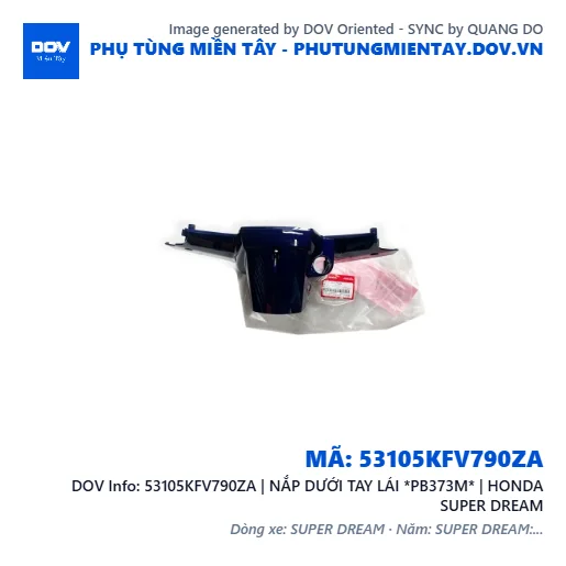 53105KFV790ZA | NẮP DƯỚI TAY LÁI *PB373M* | HONDA SUPER DREAM — 53105KFV790ZA
