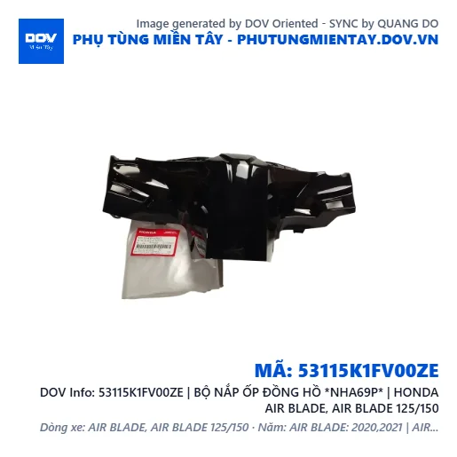 53115K1FV00ZE | BỘ NẮP ỐP ĐỒNG HỒ *NHA69P* | HONDA AIR BLADE, AIR BLADE 125/150 — 53115K1FV00ZE
