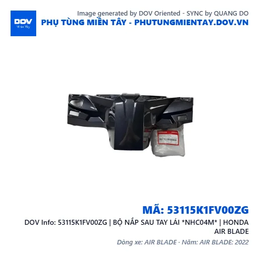 53115K1FV00ZG | BỘ NẮP SAU TAY LÁI *NHC04M* | HONDA AIR BLADE — 53115K1FV00ZG