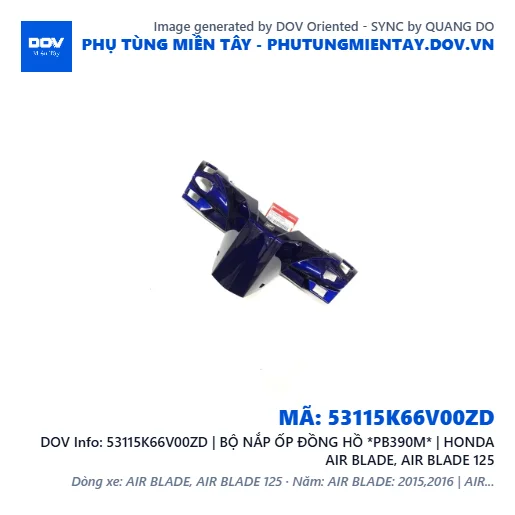 53115K66V00ZD | BỘ NẮP ỐP ĐỒNG HỒ *PB390M* | HONDA AIR BLADE, AIR BLADE 125 — 53115K66V00ZD