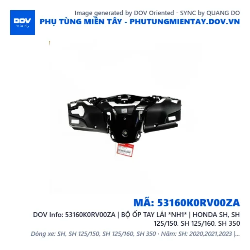 53160K0RV00ZA | BỘ ỐP TAY LÁI *NH1* | HONDA SH, SH 125/150, SH 125/160, SH 350 — 53160K0RV00ZA