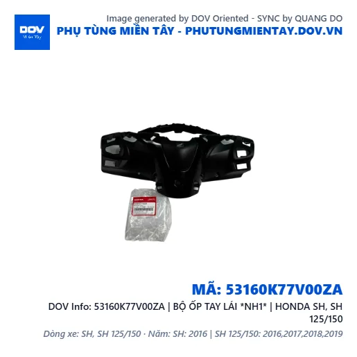 53160K77V00ZA | BỘ ỐP TAY LÁI *NH1* | HONDA SH, SH 125/150 — 53160K77V00ZA