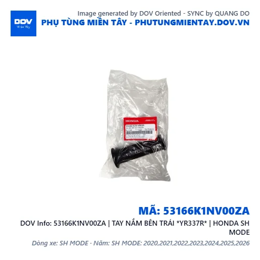 53166K1NV00ZA | TAY NẮM BÊN TRÁI *YR337R* | HONDA SH MODE — 53166K1NV00ZA