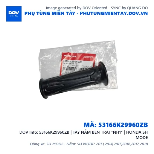 53166K29960ZB | TAY NẮM BÊN TRÁI *NH1* | HONDA SH MODE — 53166K29960ZB
