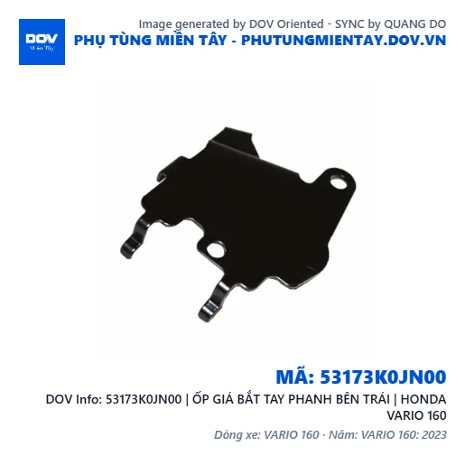 53173K0JN00 | ỐP GIÁ BẮT TAY PHANH BÊN TRÁI | HONDA VARIO 160 — 53173K0JN00