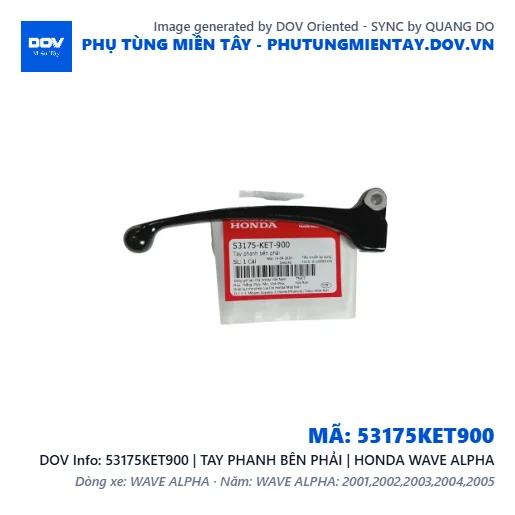 53175KET900 | TAY PHANH BÊN PHẢI | HONDA WAVE ALPHA — 53175KET900