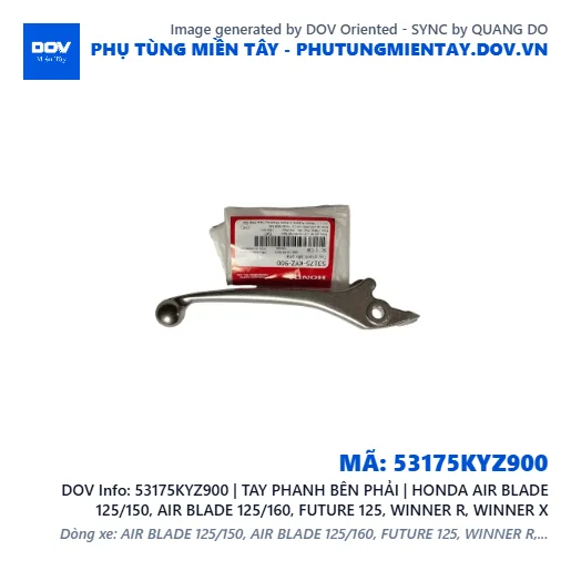 53175KYZ900 | TAY PHANH BÊN PHẢI | HONDA AIR BLADE 125/150, AIR BLADE 125/160, FUTURE 125, WINNER R, WINNER X — 53175KYZ900