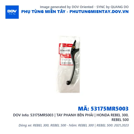 53175MR5003 | TAY PHANH BÊN PHẢI | HONDA REBEL 300, REBEL 500 — 53175MR5003